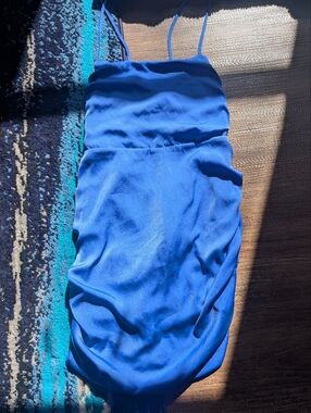 Royal Blue Satin Dress